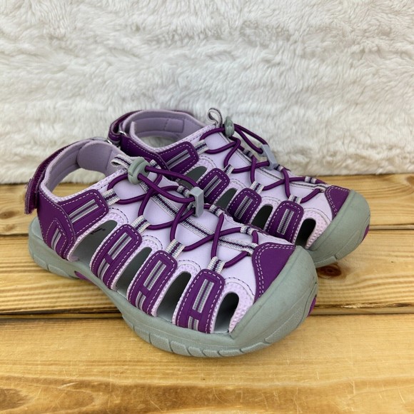 Khombu Girls Sizes 1 2 4 Hiking Water Shoes Sandals Closed Toe Purple Outdoor - Picture 2 of 14